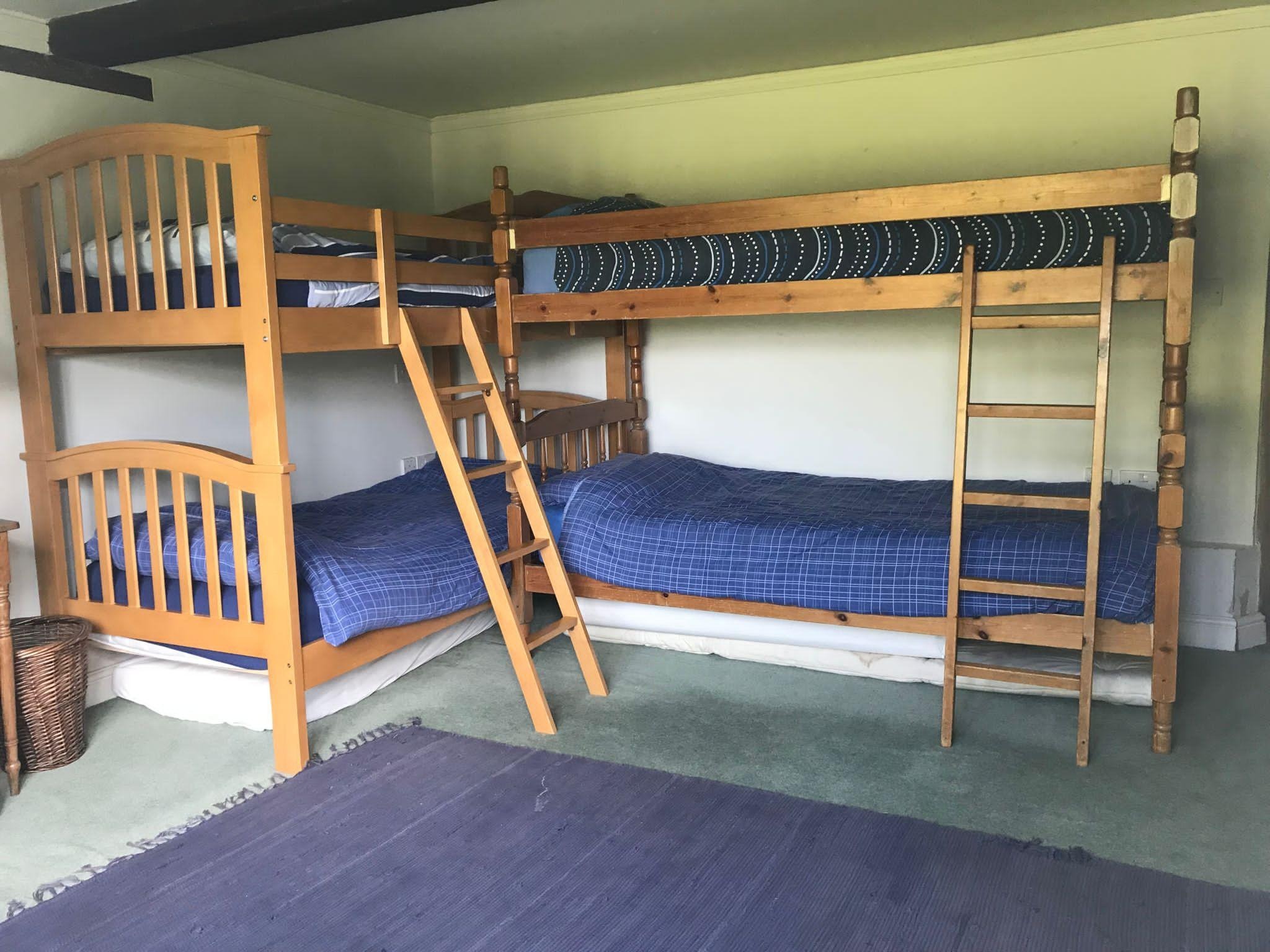 Bunk beds with two sets of bunks